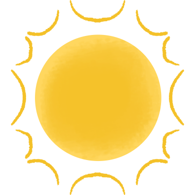 a yellow circle with rounded lines around it.